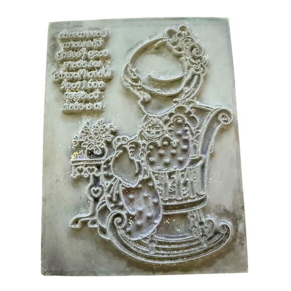 Precious Moments Love Means Mommy and I Vintage Foam Rubber Stamp - Picture 2 of 3